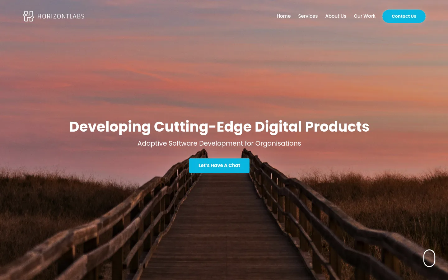 The Horizont Labs website home page